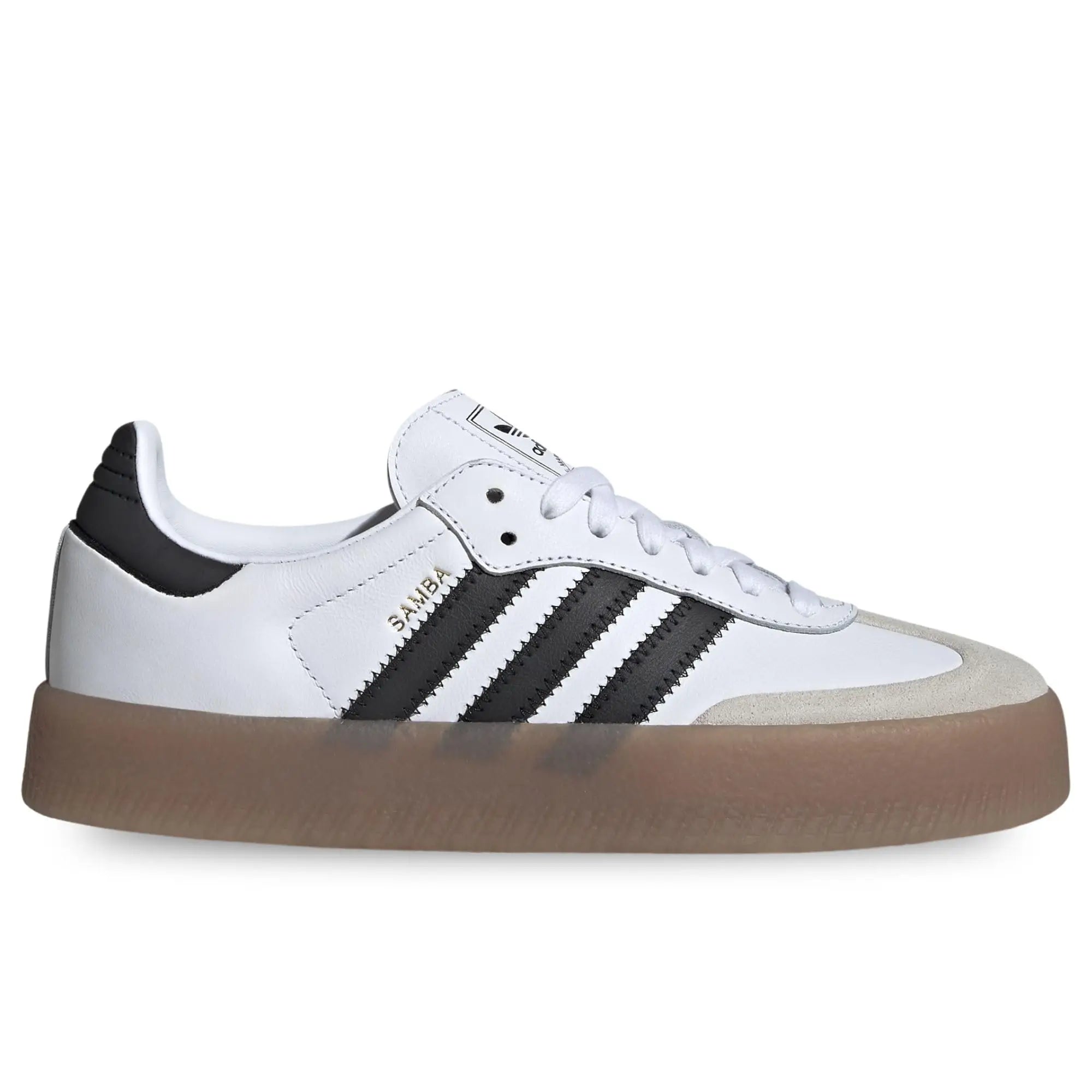 Women’s Leather Platform Walking Sneakers – Gum Sole