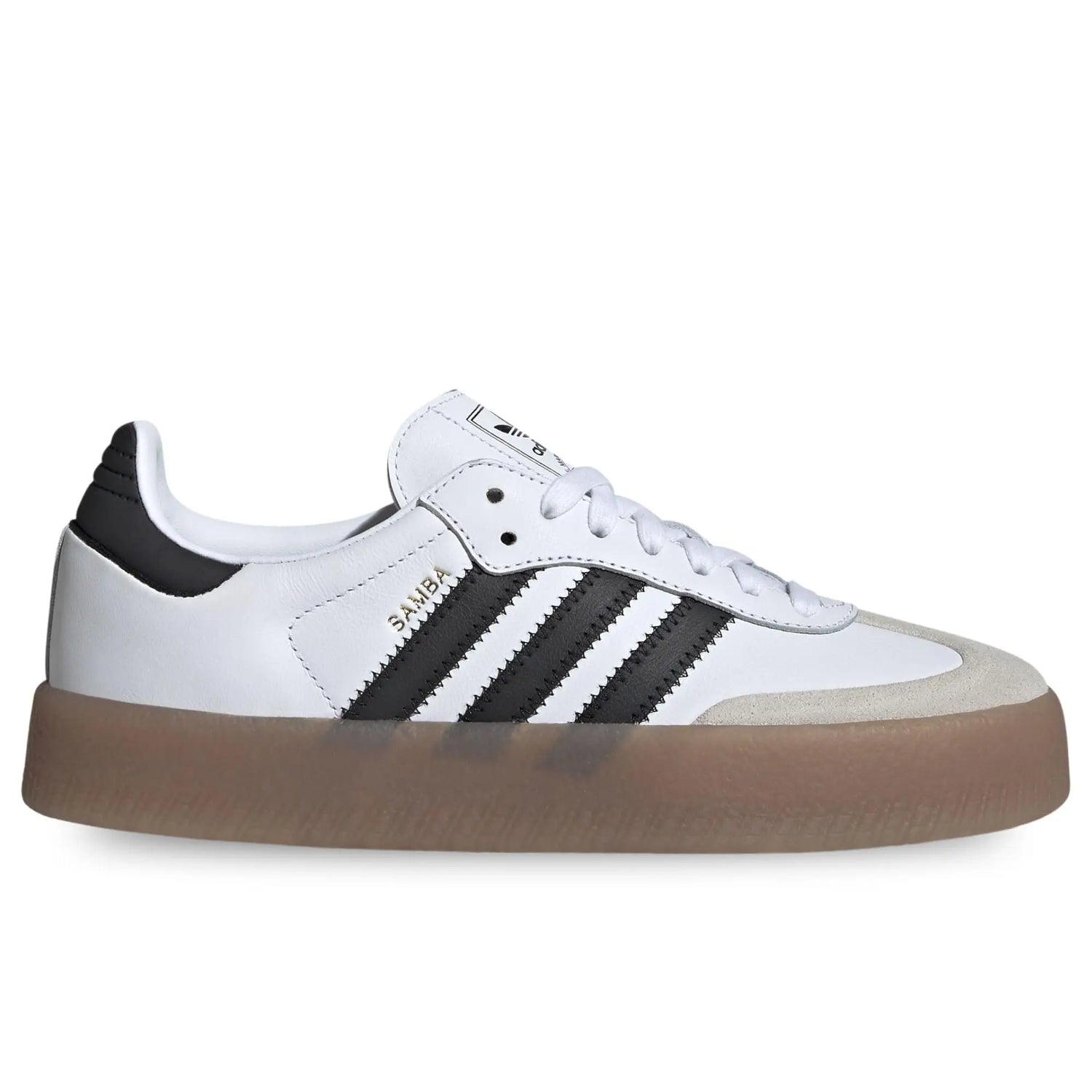 Women’s Leather Platform Walking Sneakers – Gum Sole