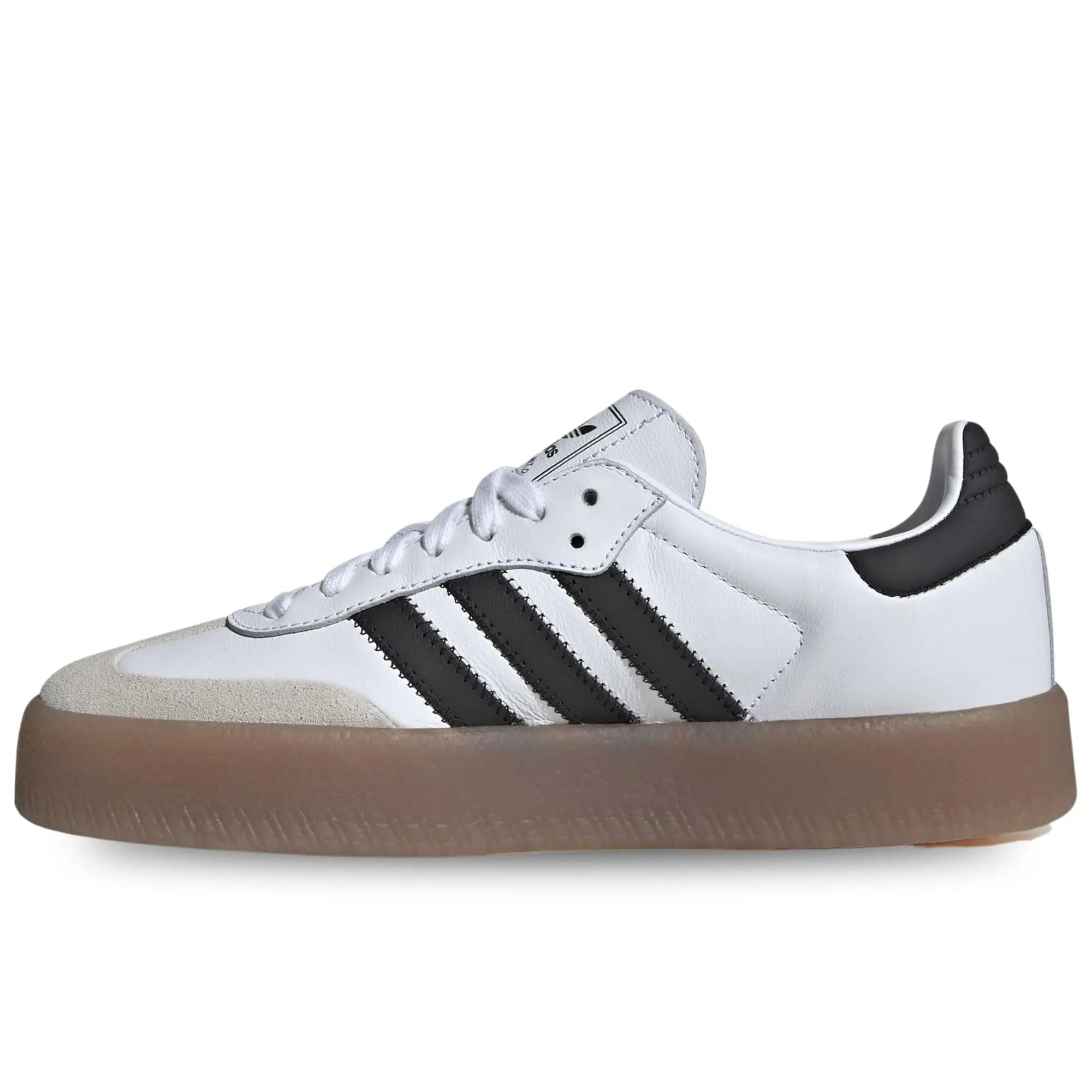 Women’s Leather Platform Walking Sneakers – Gum Sole
